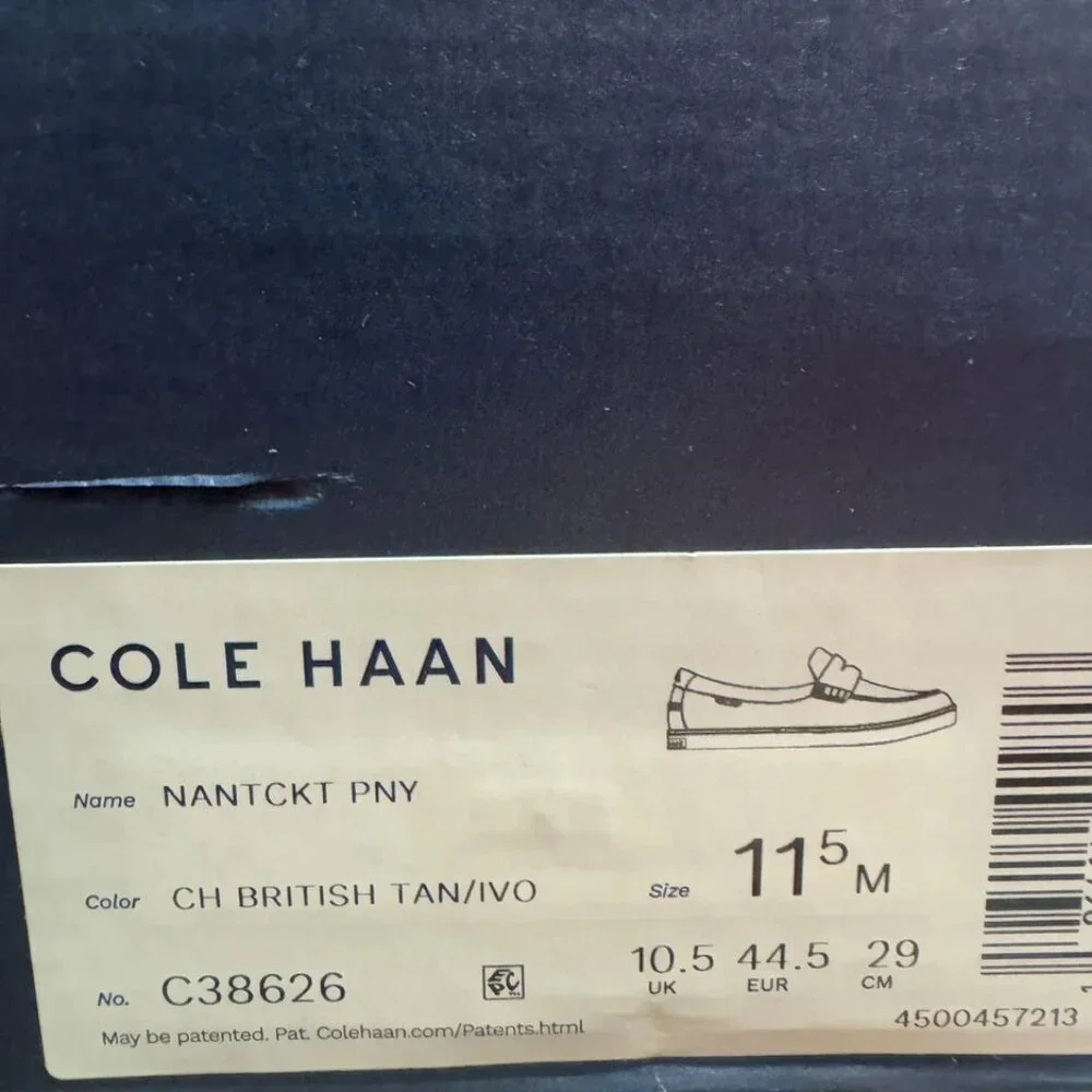 Cole Haan Mens Nantucket Penny Loafer Tan Size 11.5 M